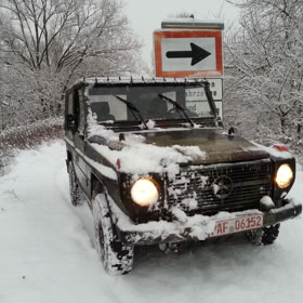 mercedes G G-Modell snow bundeswehr nearlyperfect testing np cartesting donau danube